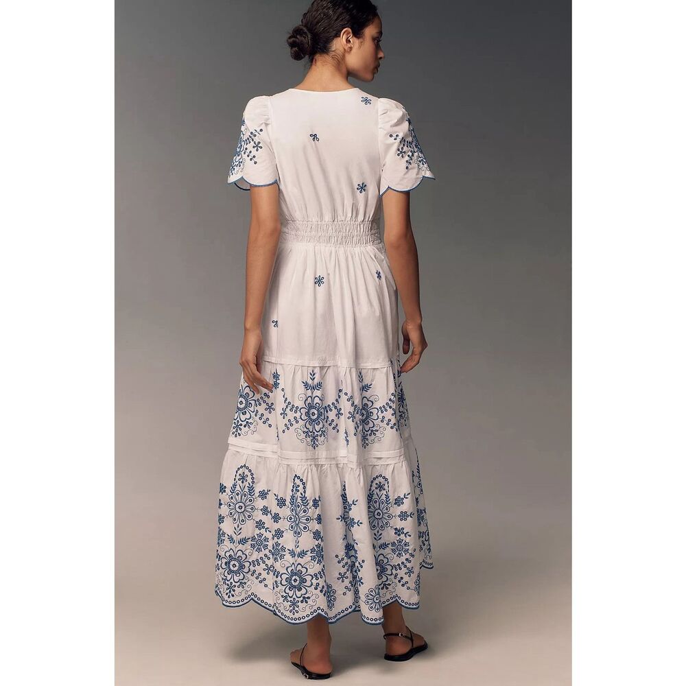 Anthropologie The Somerset Maxi Dress Eyelet Edition Size XXSP - Picture 2 of 11